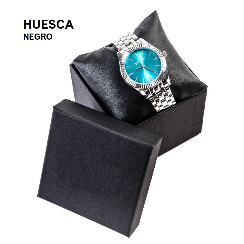 HUESCA NEGRO cojín reloj 90x90x75 mm.